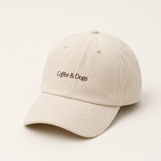Corduroy Hat "Coffee & Dogs"