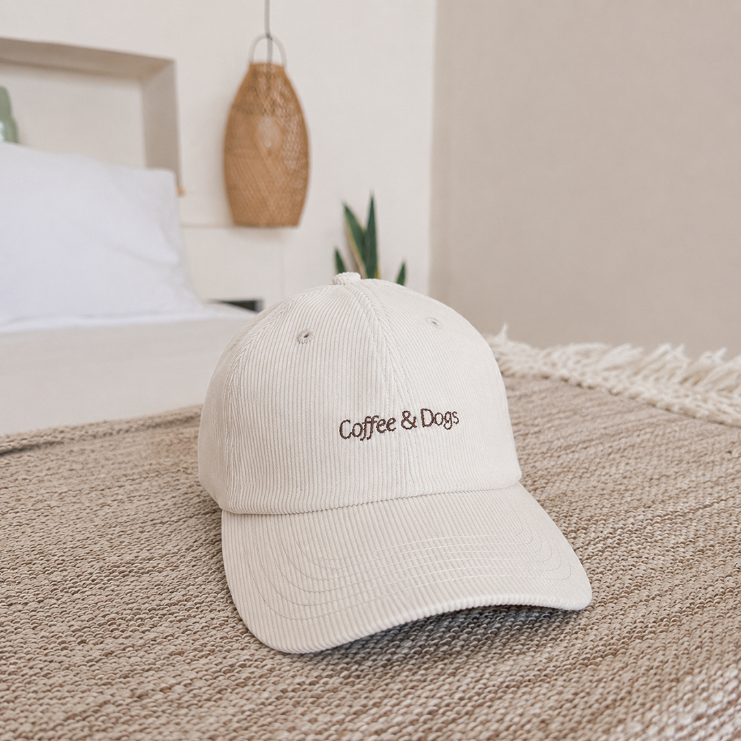 Corduroy Hat "Coffee & Dogs"