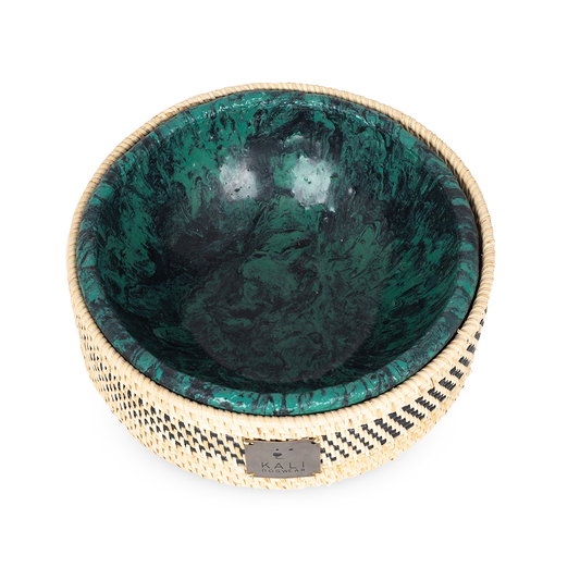 Dog Bowl "Green/ Black Marble"